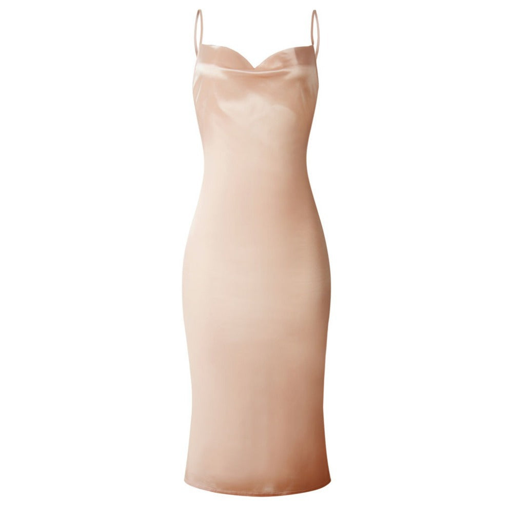 Sexy Satin Halter Home Wear Dresses