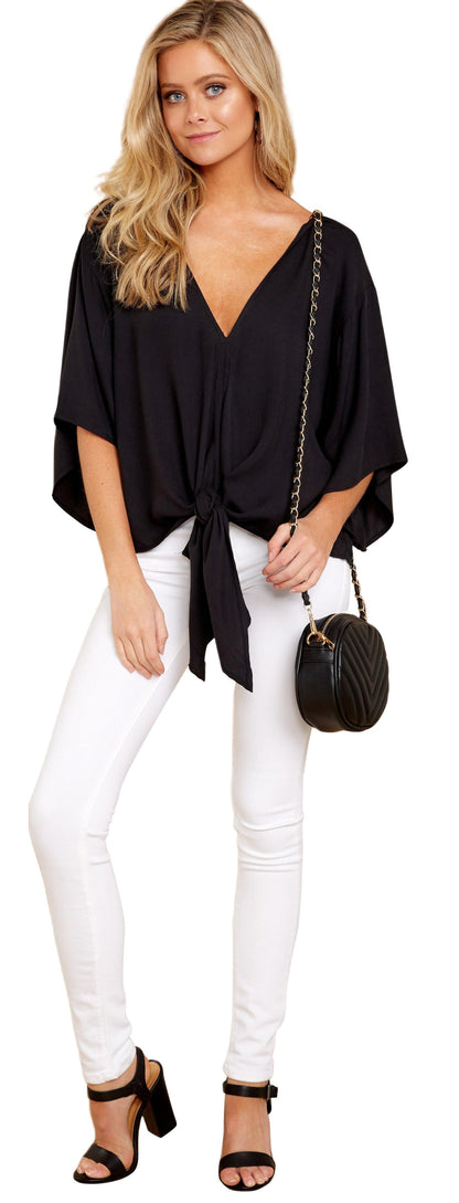 Women Summer/spring Short Sleeves V-neck Blouses-STYLEGOING