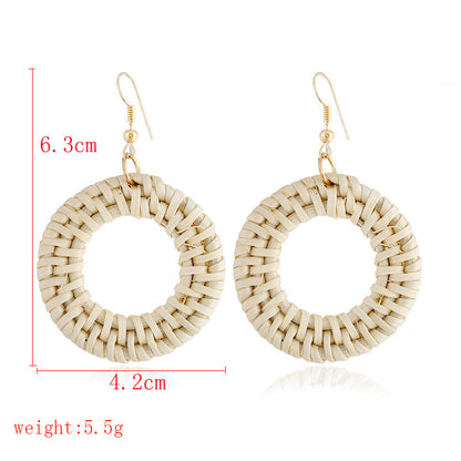 Vintage Boho Hanmade Woven Earrings for Women