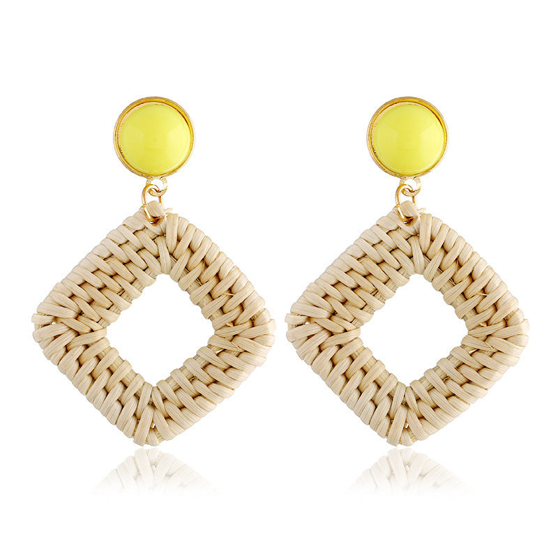 Vintage Boho Hanmade Woven Earrings for Women