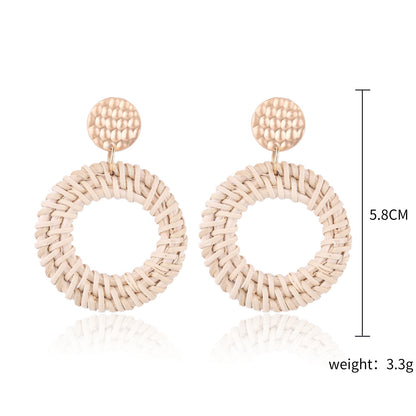 Vintage Boho Hanmade Woven Earrings for Women