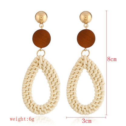 Vintage Boho Hanmade Woven Earrings for Women