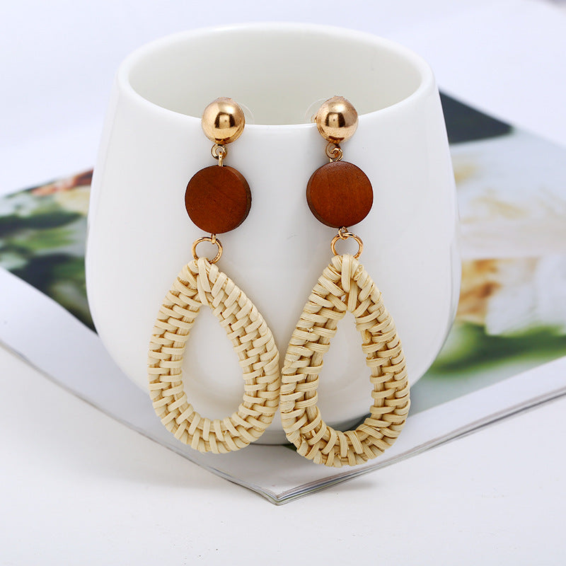 Vintage Boho Hanmade Woven Earrings for Women