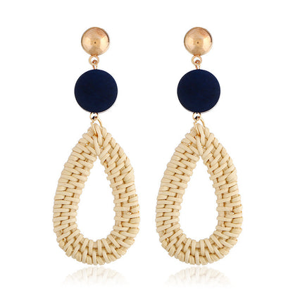 Vintage Boho Hanmade Woven Earrings for Women