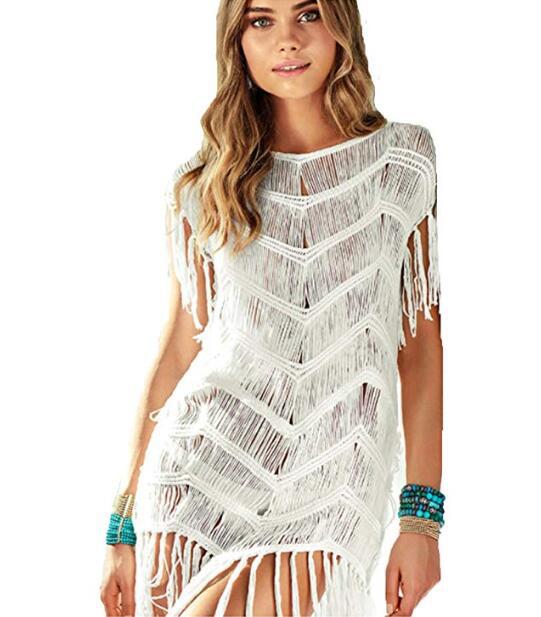 Women Knitting Crochet Summer Bikinis Beach Cover Tops