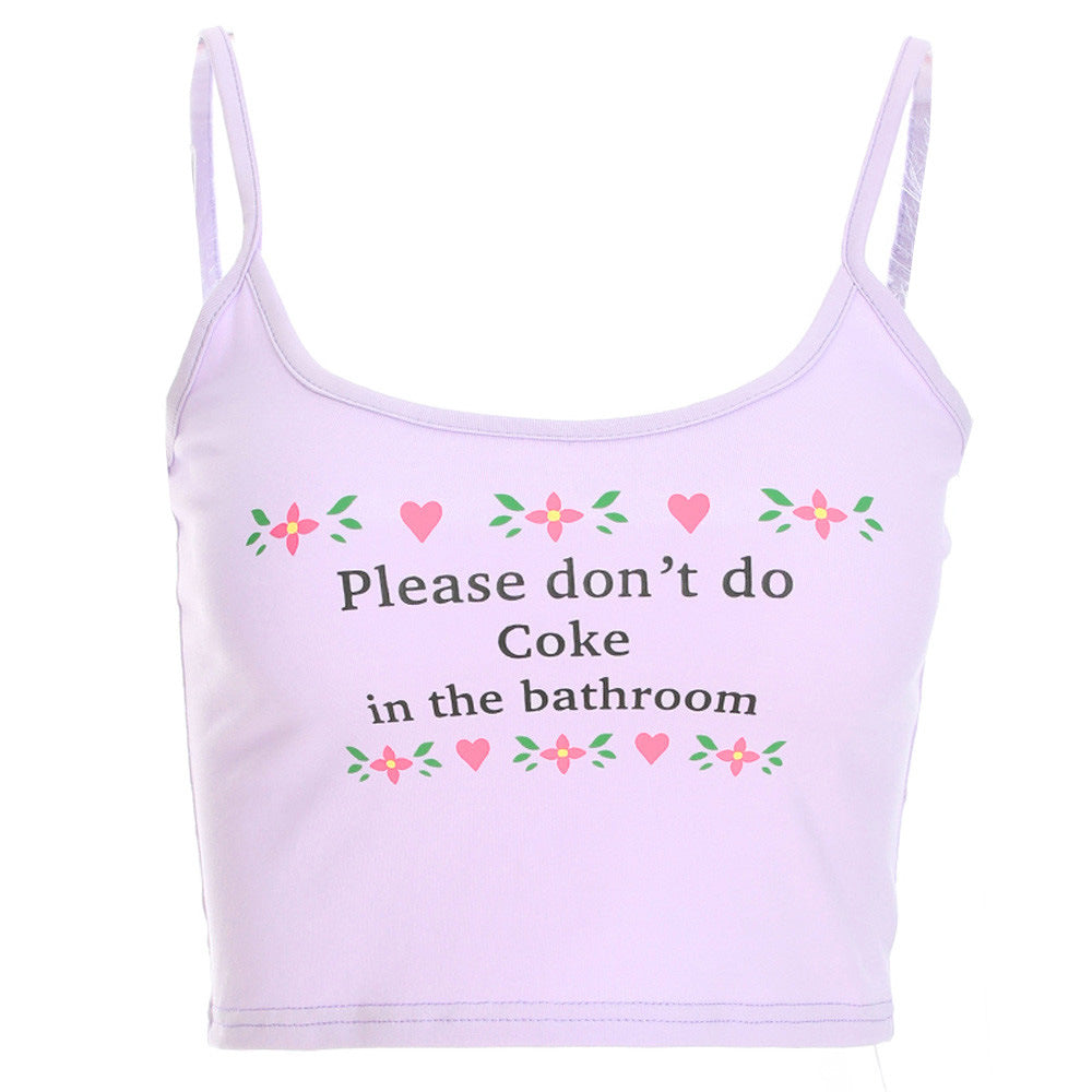 Cute Sexy Letter Design Strapless Crop Tops