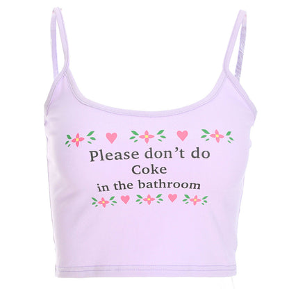 Sexy Heart Design Lettern Women Crop Tops