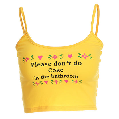 Cute Sexy Letter Design Strapless Crop Tops