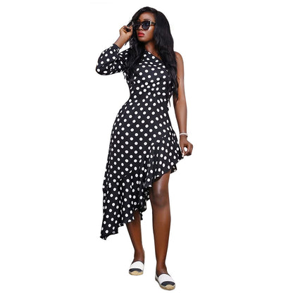 Fashion One Shoulder Irregular Dresses