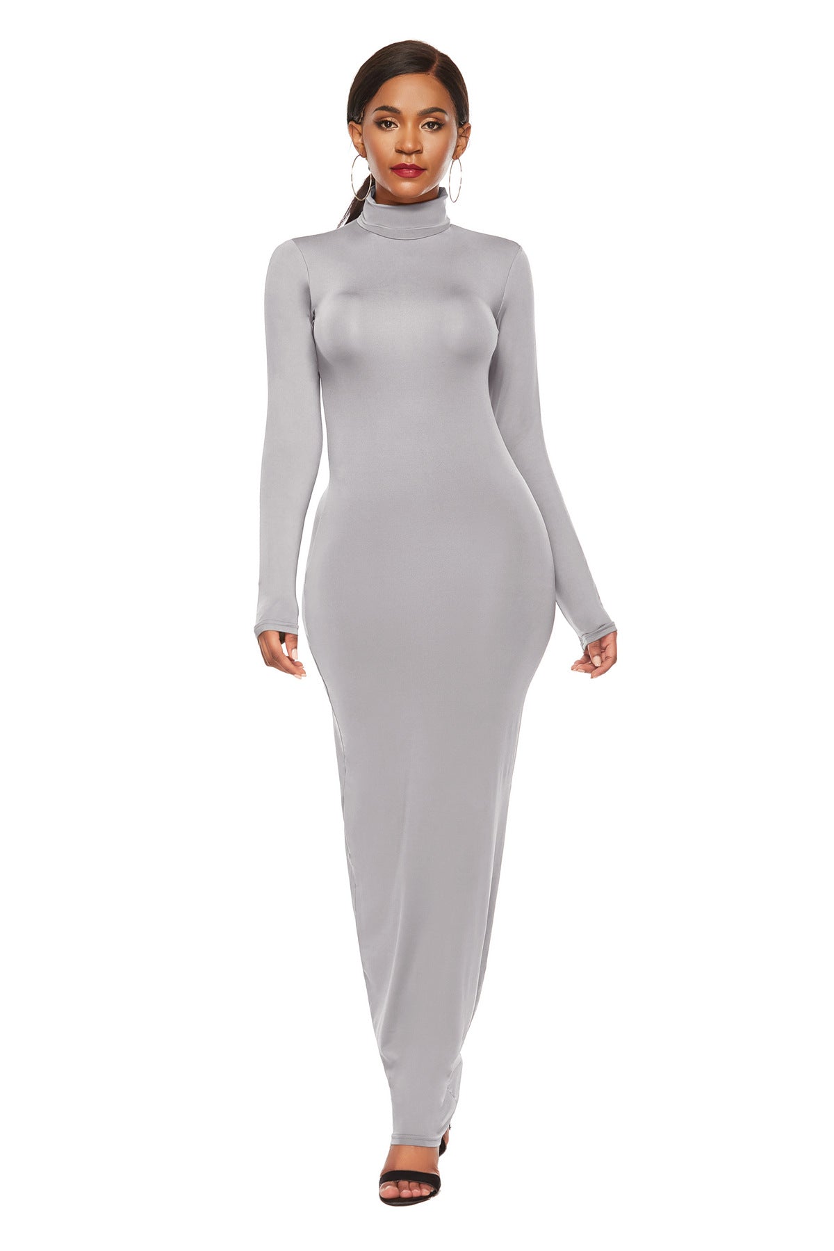 Elegant Elastic Long Sleeves Dresses
