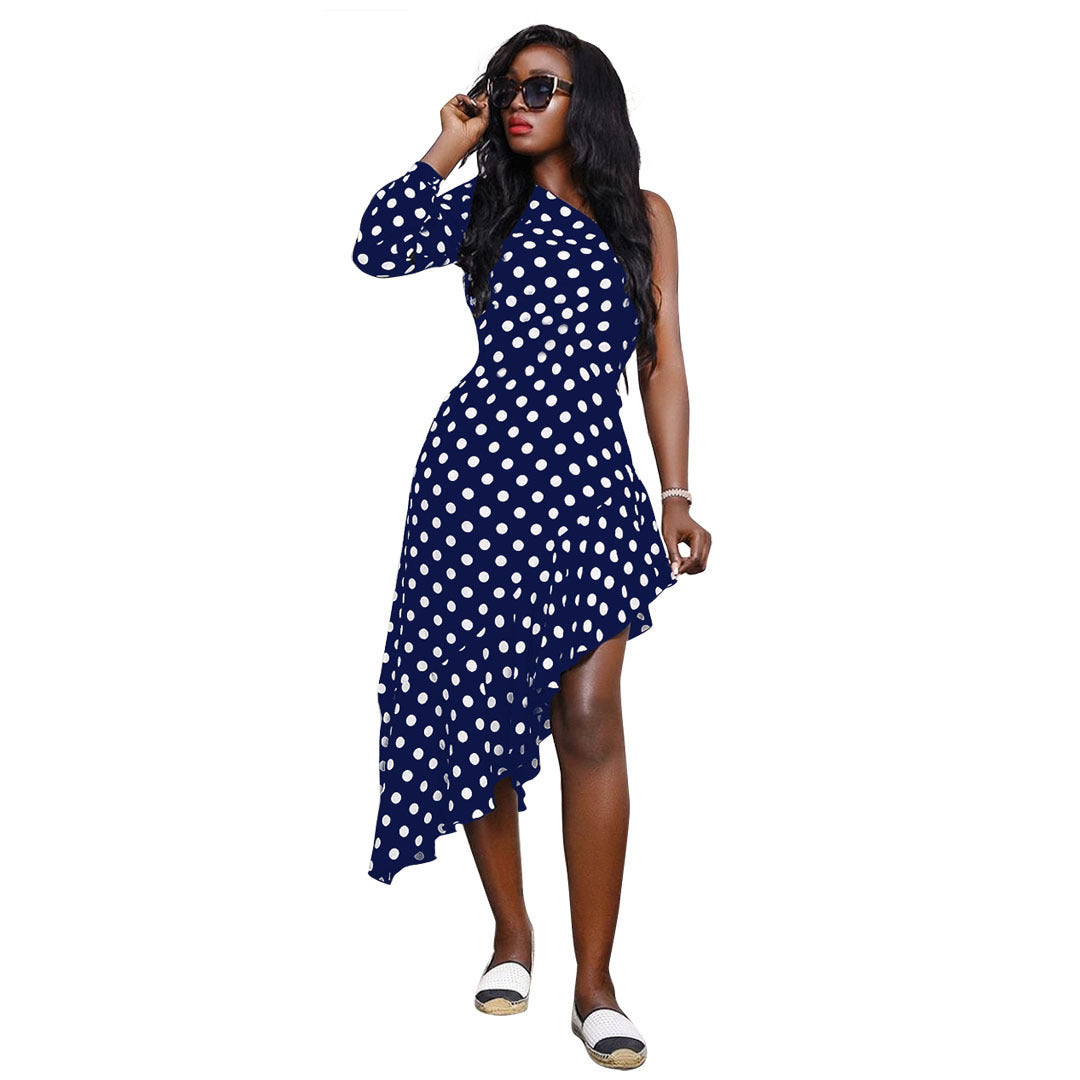 Fashion One Shoulder Irregular Dresses