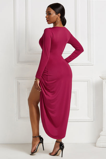 Sexy Plus Sizes Long Sleeves V Neck Dresses