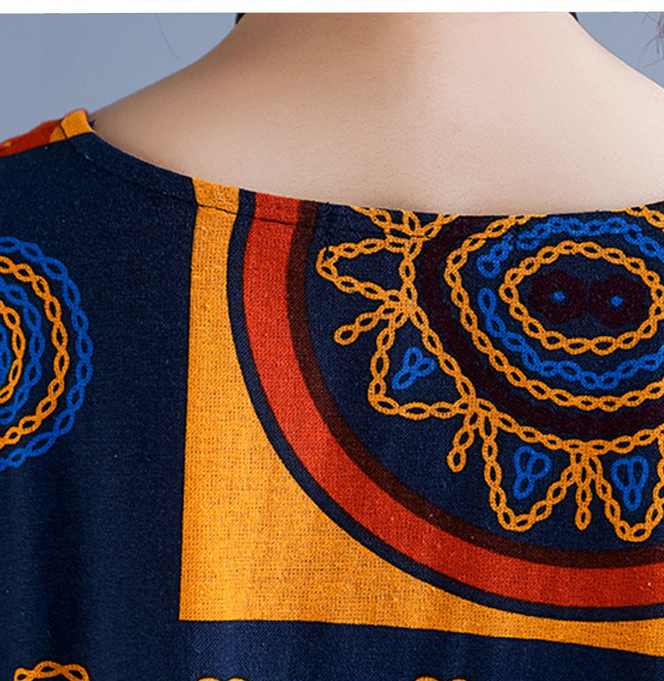Summer Plus Sizes Print Long Maxi Dresses