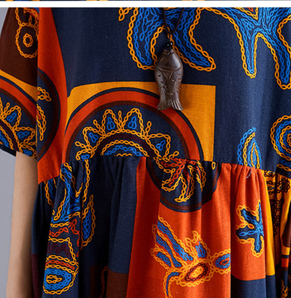 Summer Plus Sizes Print Long Maxi Dresses