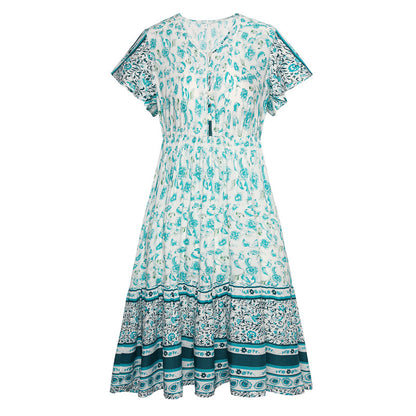 Summer Holiday Women Boho Short Dresses