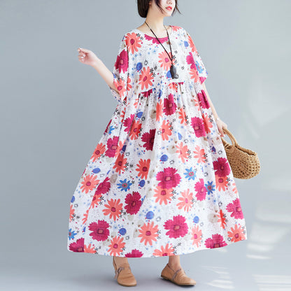 Women Plus Sizes High Waist Summer Dresses