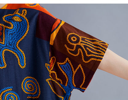 Summer Plus Sizes Print Long Maxi Dresses