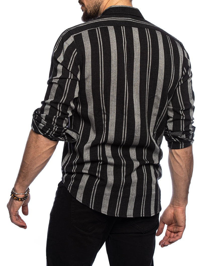 Long Sleeves Striped Shirts for Men