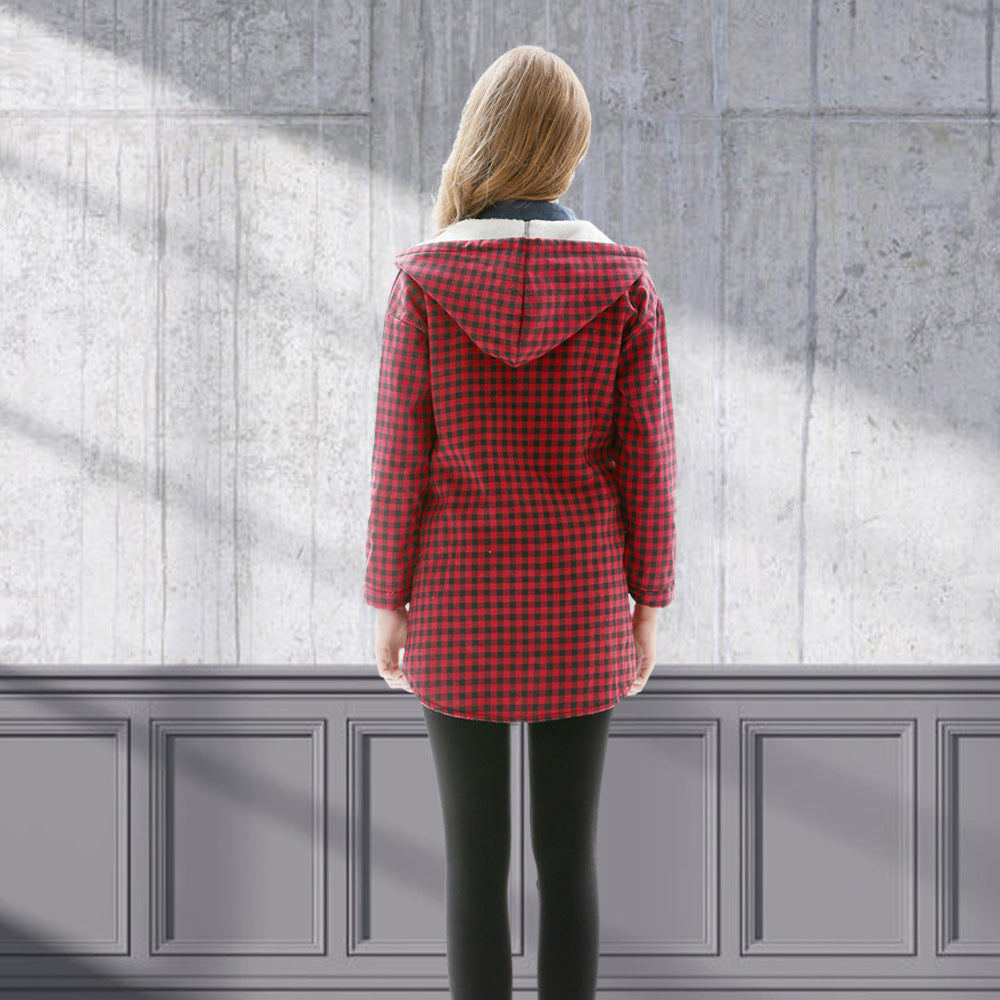 Red Winter Warm Long Sleeves Women Overcoats