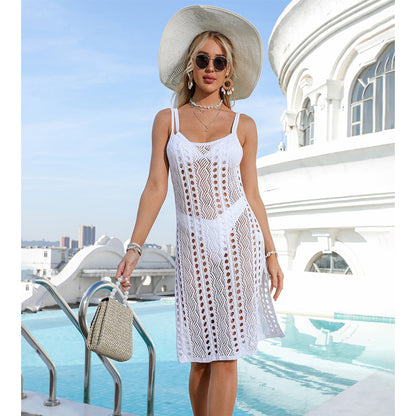Sexy Crochet Women Summer Beach Holiday Cover Up Dresses