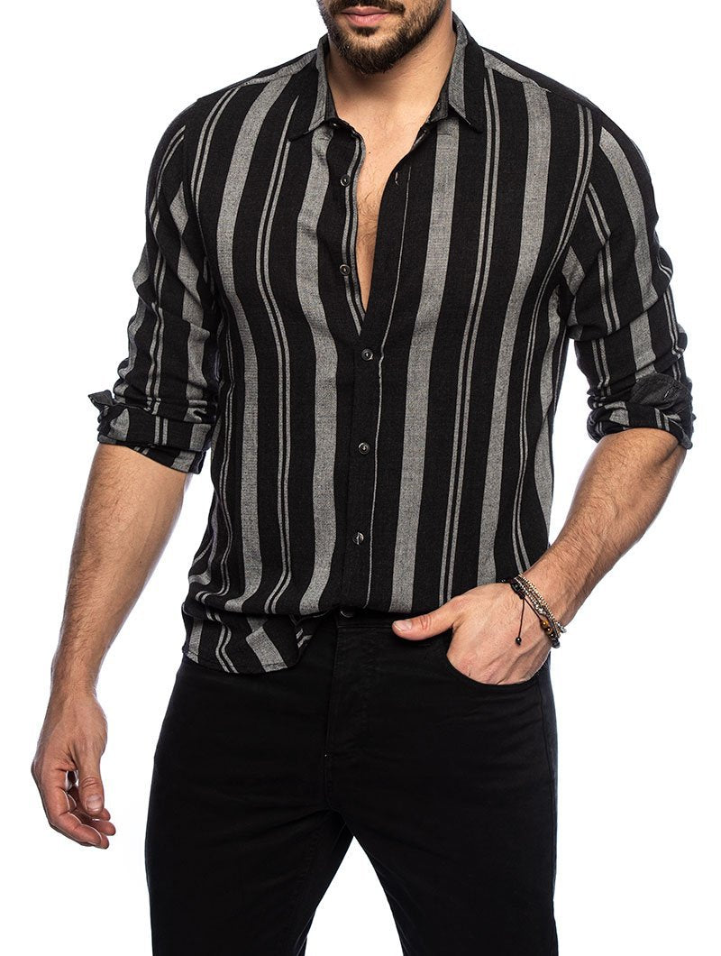 Long Sleeves Striped Shirts for Men