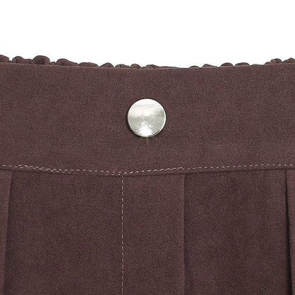 Dark Pink High Waist Elastic Waist Women Skirts for Four Seasons