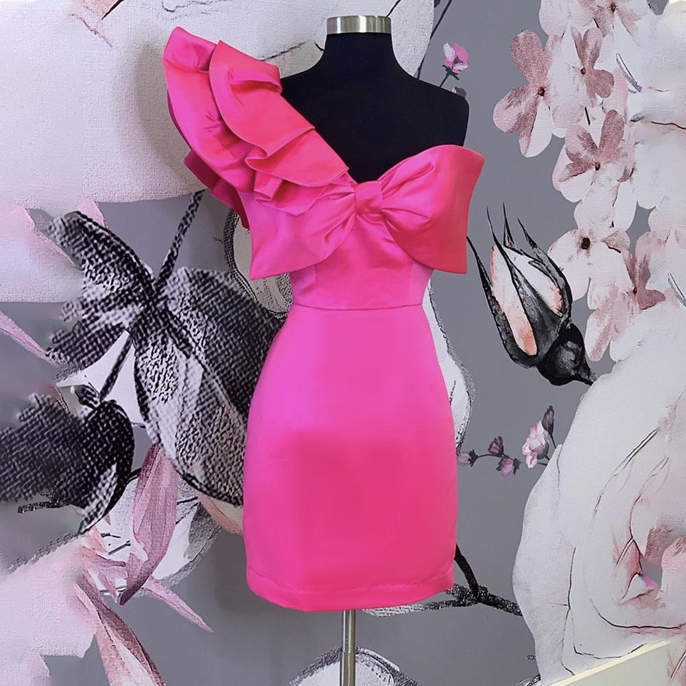 One Shoudler Sexy Mini Dresses-STYLEGOING