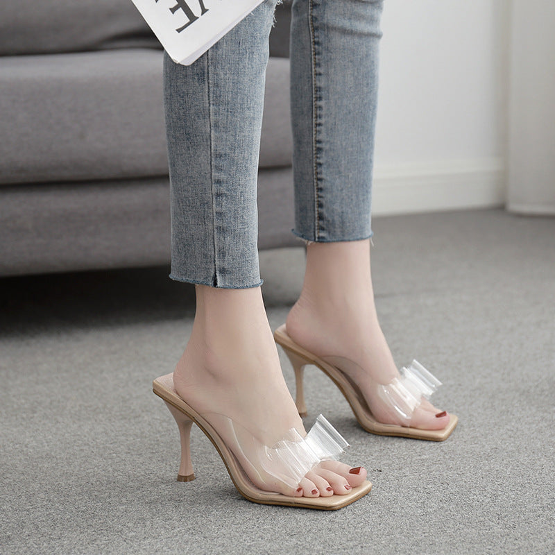 Summer Boknot Plus Sizes Women High Heels Flippers