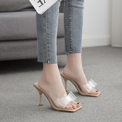 Summer Boknot Plus Sizes Women High Heels Flippers