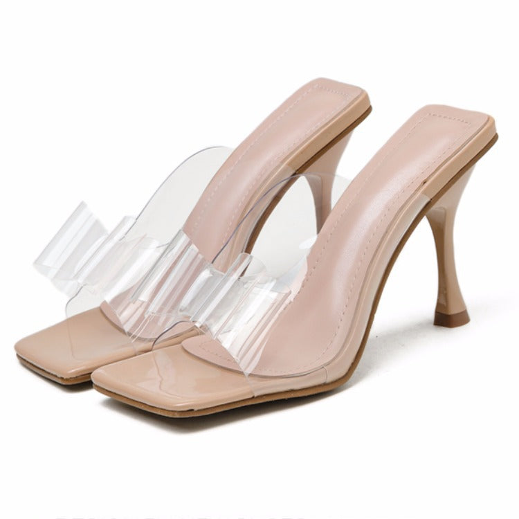 Summer Boknot Plus Sizes Women High Heels Flippers
