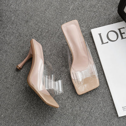 Summer Boknot Plus Sizes Women High Heels Flippers