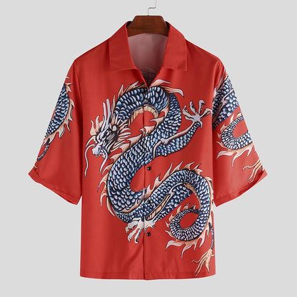 Unisex Dragon Style Short Sleeves Shirts-STYLEGOING