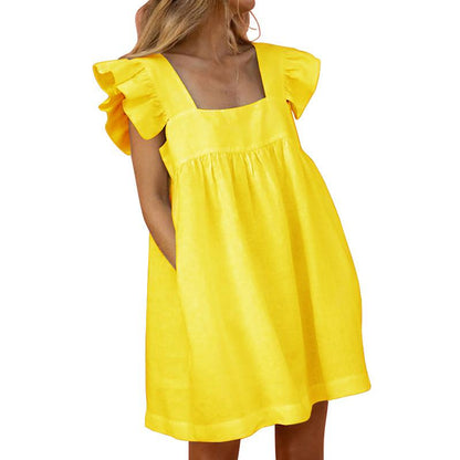 Casual Summer Loose Short Dresses-STYLEGOING