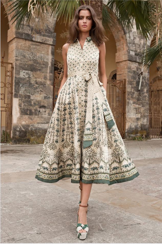 Women Summer Sleeveless Print Dresses-STYLEGOING