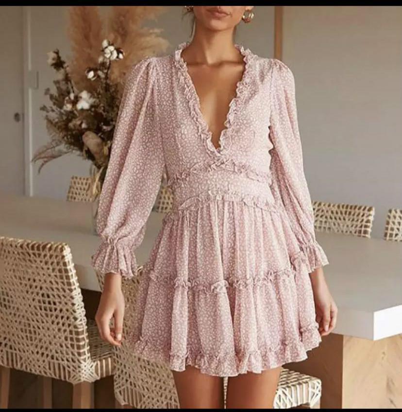 Sexy Backless Ruffled Short Beach Dresses-STYLEGOING