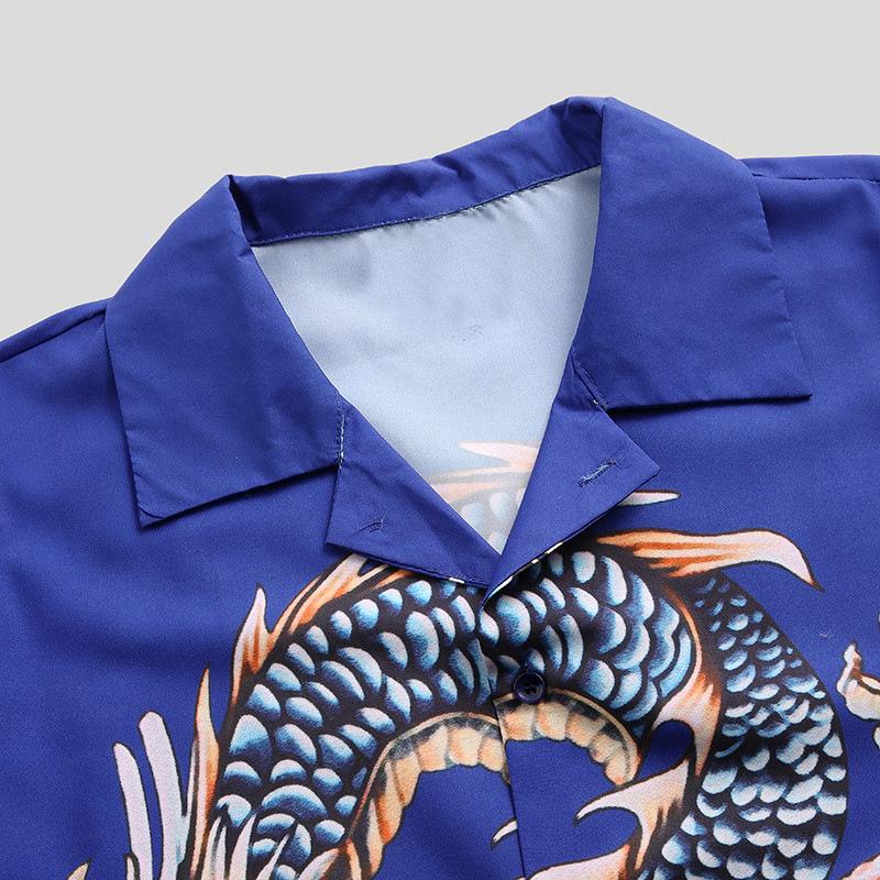 Unisex Dragon Style Short Sleeves Shirts-STYLEGOING