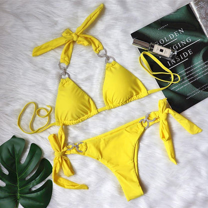 Sexy Rhinestone Summer Beach Bikni-STYLEGOING
