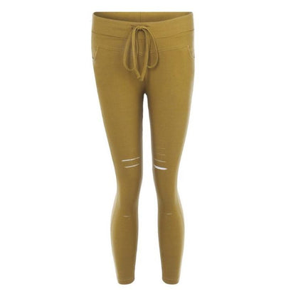 Casual Broken Holes Tight Pencil Pants-STYLEGOING