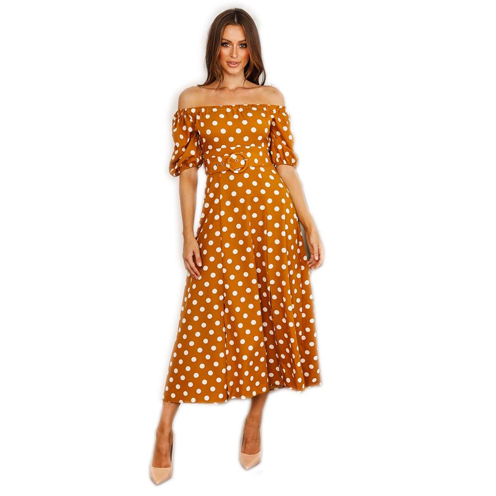 Summer Sexy Off The Shoulder Dot Dresses-STYLEGOING