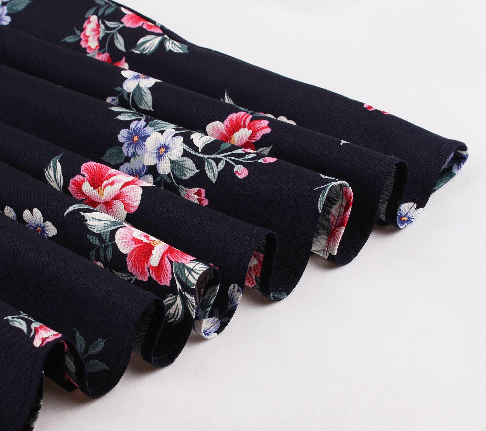 Women Summer Floral Print Retro Dresses-STYLEGOING