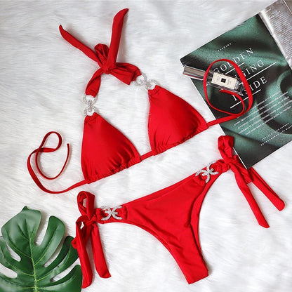 Sexy Rhinestone Summer Beach Bikni-STYLEGOING