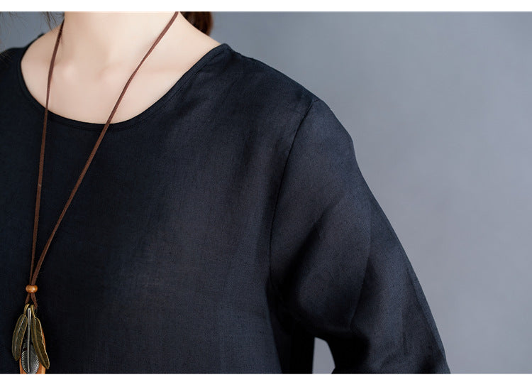 Casual Linen Plus Sizes Summer Women Cozy Dresses
