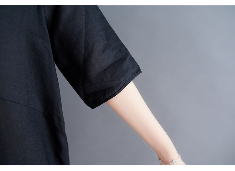 Casual Linen Plus Sizes Summer Women Cozy Dresses