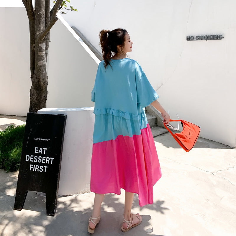Casual Summer Loose Plus Sizes Midi Dresses