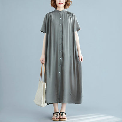Simple Design Summer Plus Sizes Long Shirt Dresses