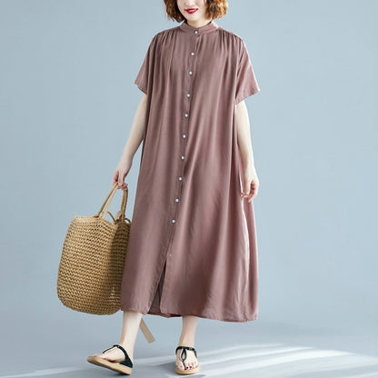 Simple Design Summer Plus Sizes Long Shirt Dresses