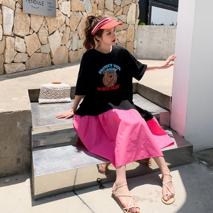 Casual Summer Loose Plus Sizes Midi Dresses