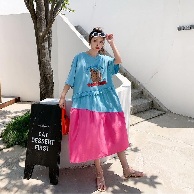 Casual Summer Loose Plus Sizes Midi Dresses