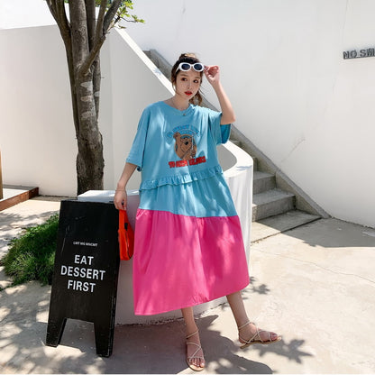 Casual Summer Loose Plus Sizes Midi Dresses