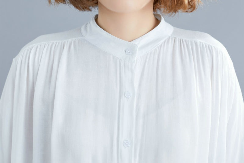 Simple Design Summer Plus Sizes Long Shirt Dresses